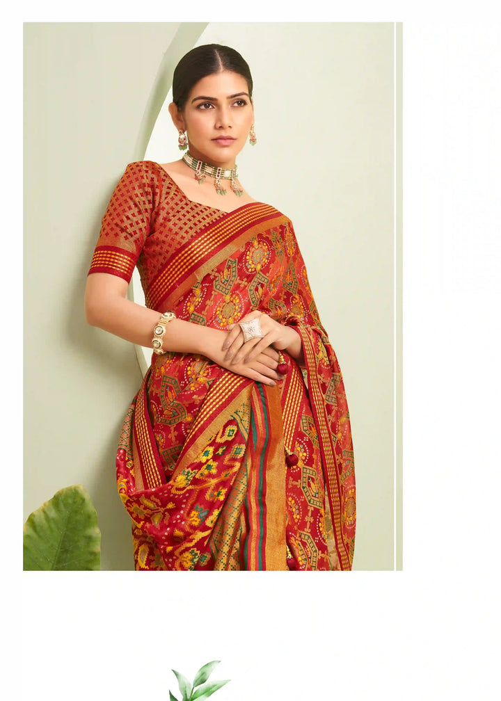 Stylish PV Georgette Saree | Designer Wevon Border Festive & Wedding Wear