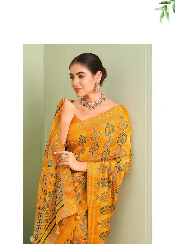 Stylish PV Georgette Saree | Designer Wevon Border Festive & Wedding Wear