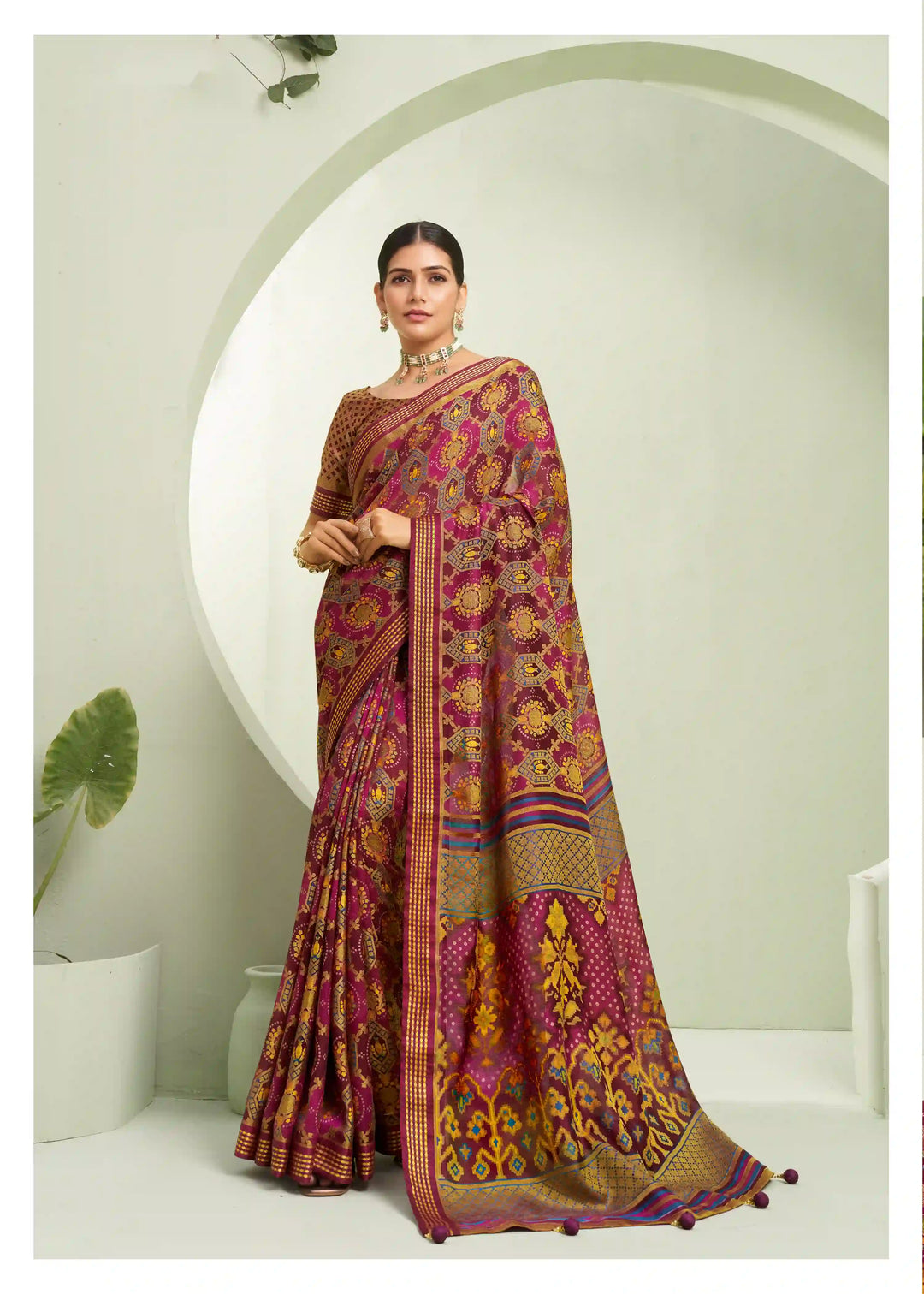 Stylish PV Georgette Saree | Designer Wevon Border Festive & Wedding Wear