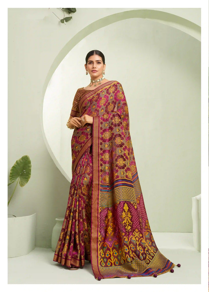 Stylish PV Georgette Saree | Designer Wevon Border Festive & Wedding Wear
