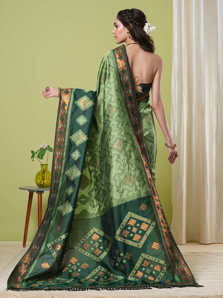 Traditional Banarasi Silk Saree | Rich Wevon Jacquard Festive Look