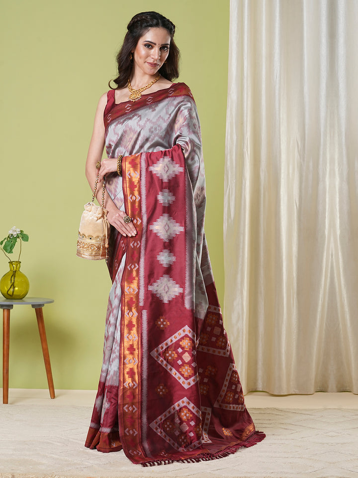 Traditional Banarasi Silk Saree | Rich Wevon Jacquard Festive Look