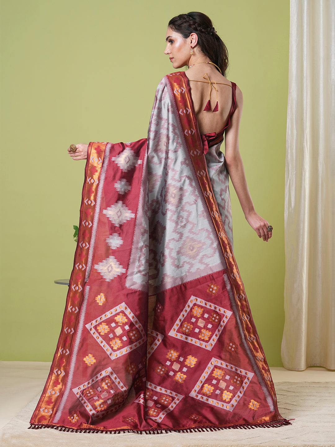 Traditional Banarasi Silk Saree | Rich Wevon Jacquard Festive Look