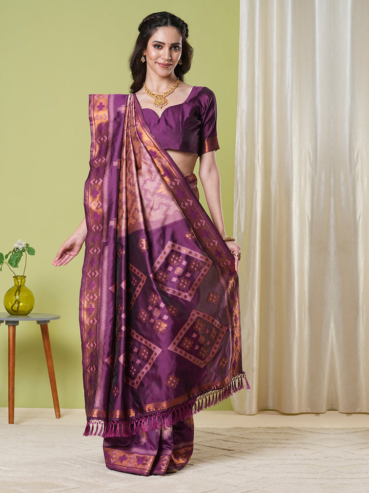 Traditional Banarasi Silk Saree | Rich Wevon Jacquard Festive Look