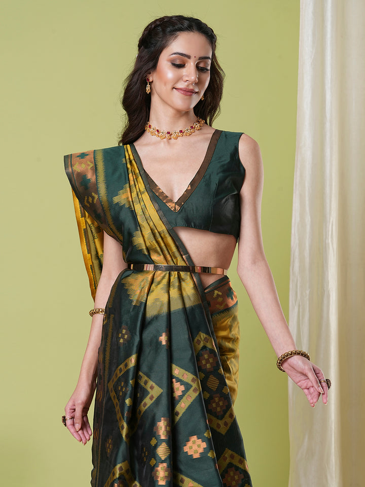 Traditional Banarasi Silk Saree | Rich Wevon Jacquard Festive Look