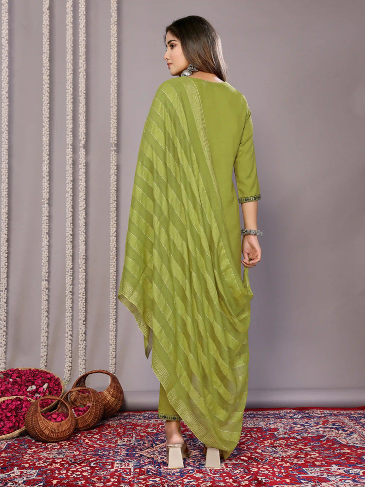 Stylish Readymade Salwar Suit | Embroidered Cotton Blend Fabric for Party Wear
