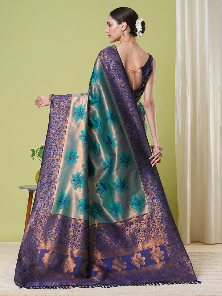 Banarasi Silk Saree | Wevon Jacquard Designer Elegant Festive Wear