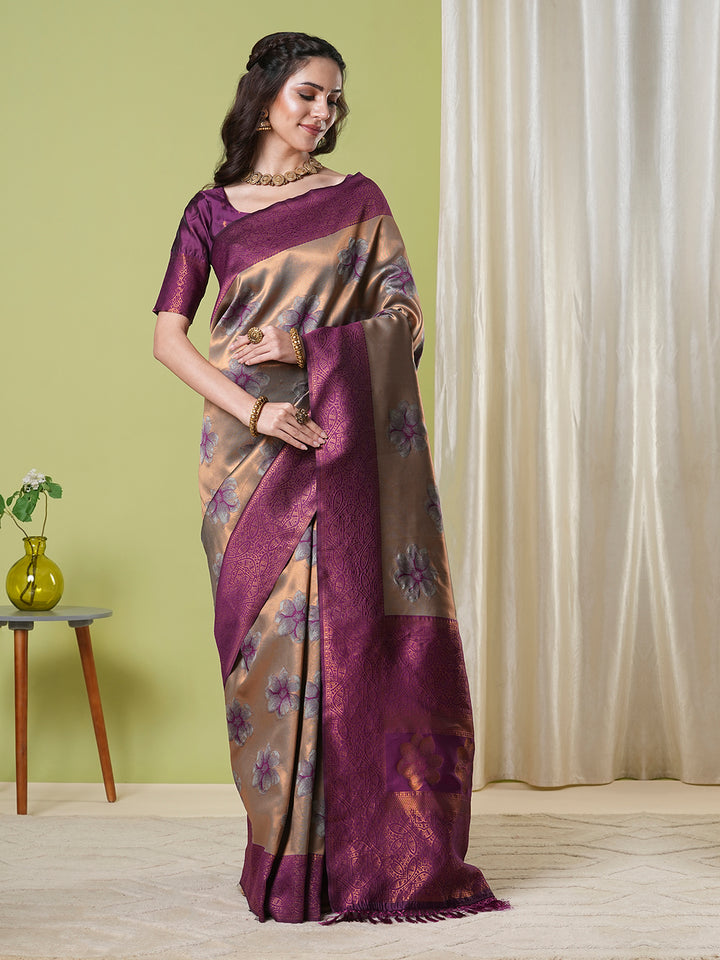 Banarasi Silk Saree | Wevon Jacquard Designer Elegant Festive Wear