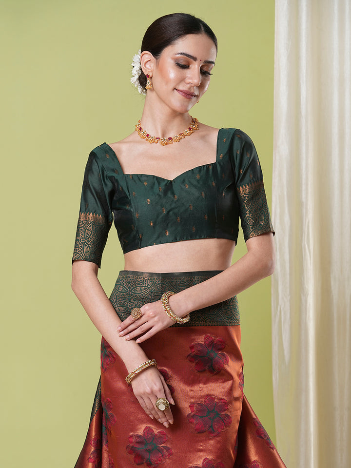 Banarasi Silk Saree | Wevon Jacquard Designer Elegant Festive Wear