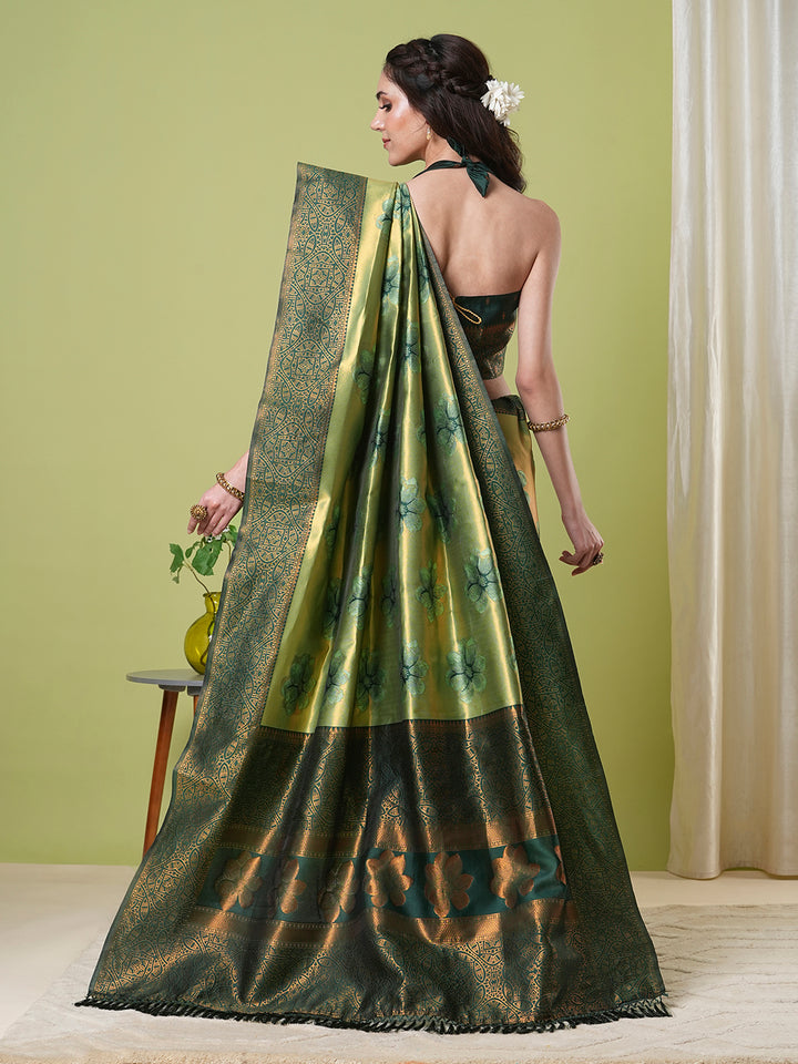 Banarasi Silk Saree | Wevon Jacquard Designer Elegant Festive Wear