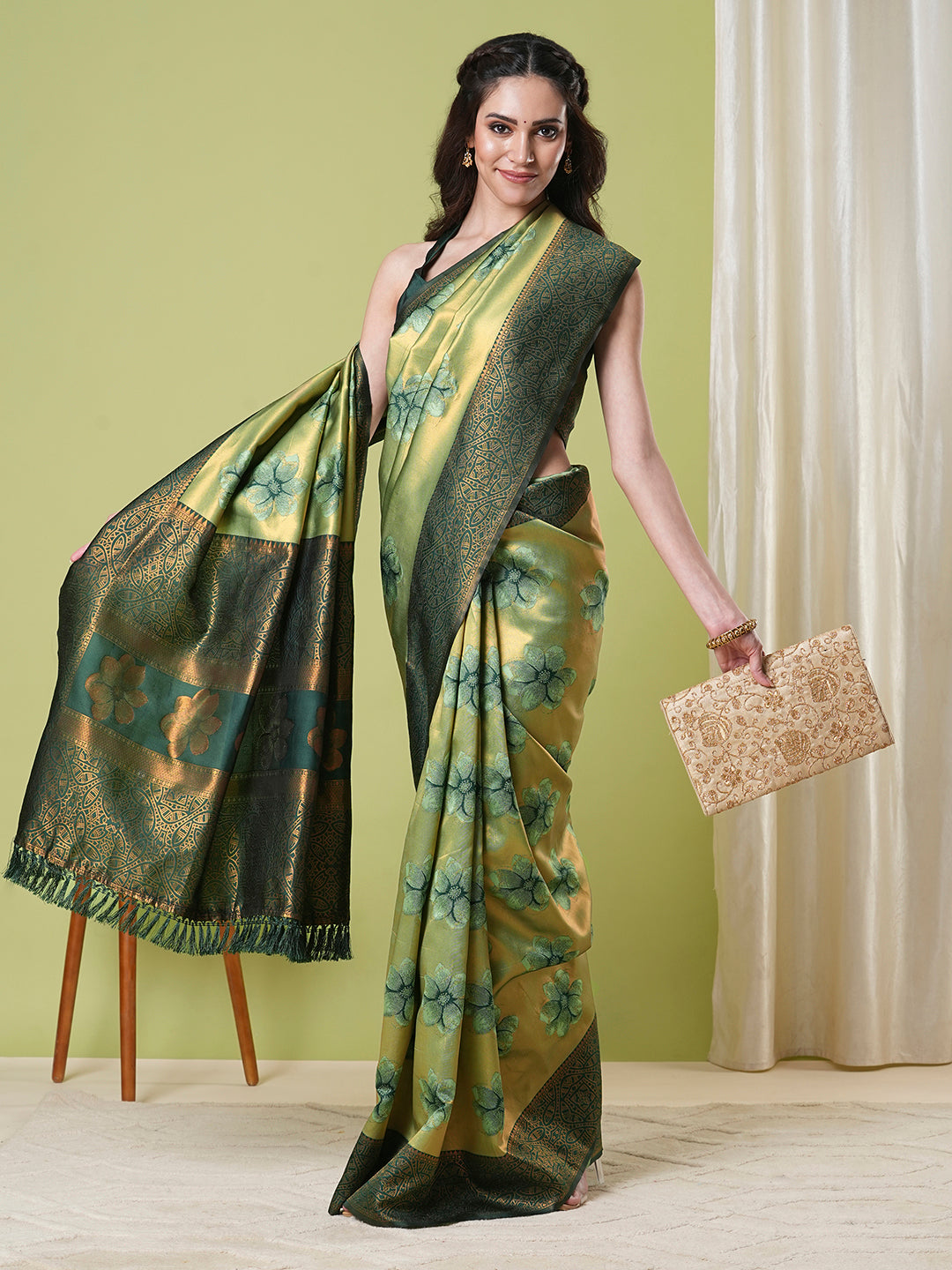 Banarasi Silk Saree | Wevon Jacquard Designer Elegant Festive Wear