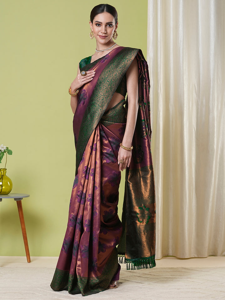 Banarasi Silk Saree | Wevon Jacquard Designer Elegant Festive Wear
