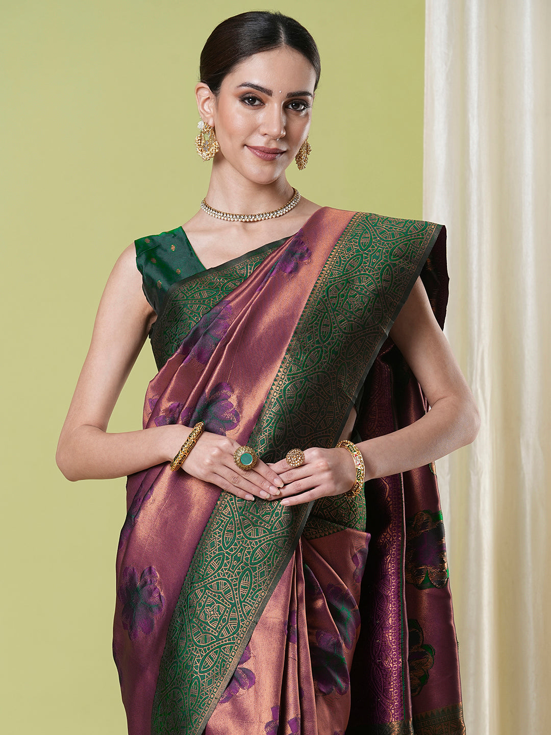 Banarasi Silk Saree | Wevon Jacquard Designer Elegant Festive Wear