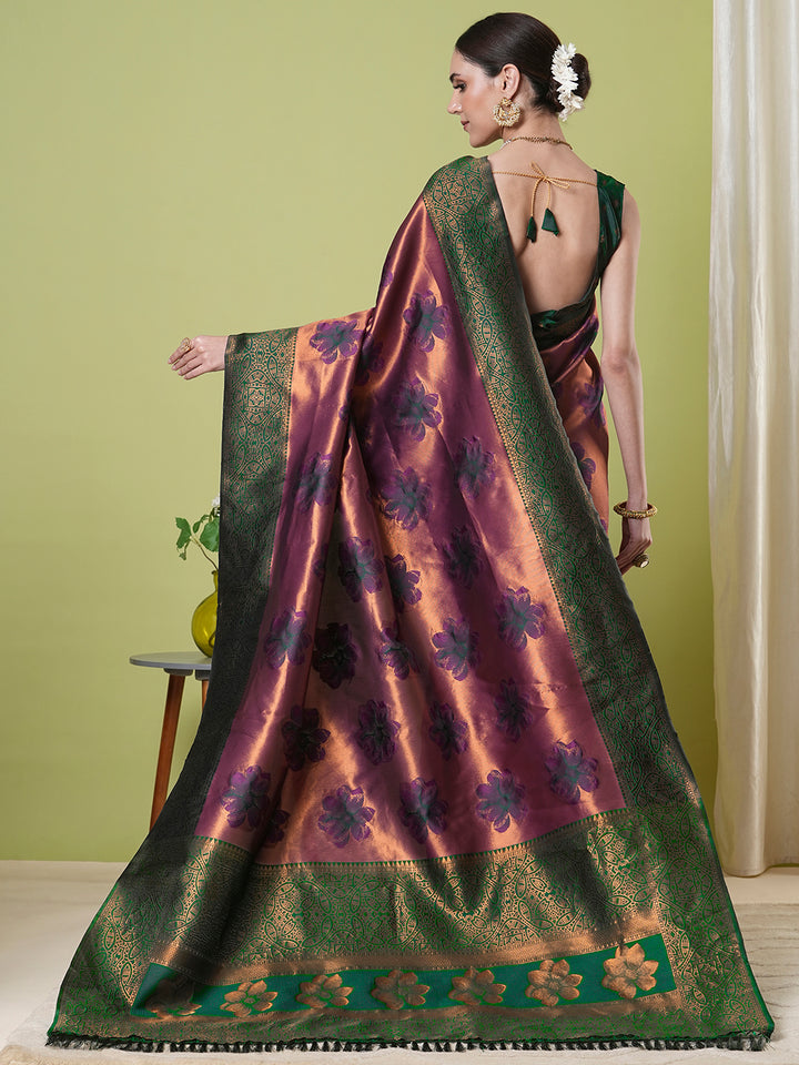 Banarasi Silk Saree | Wevon Jacquard Designer Elegant Festive Wear