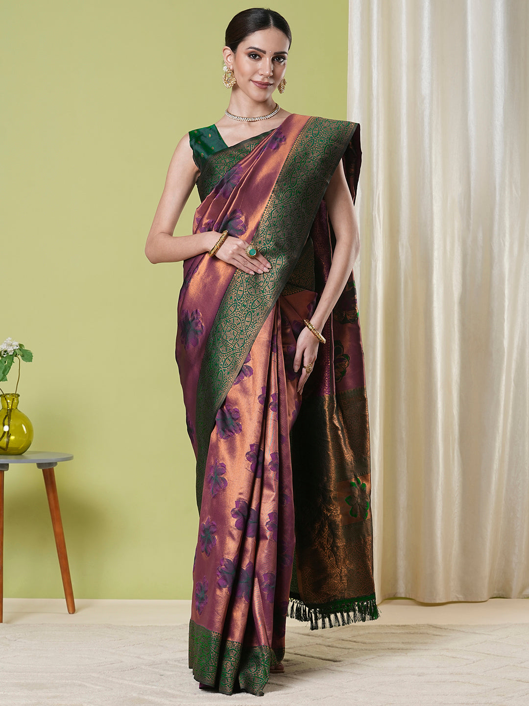 Banarasi Silk Saree | Wevon Jacquard Designer Elegant Festive Wear
