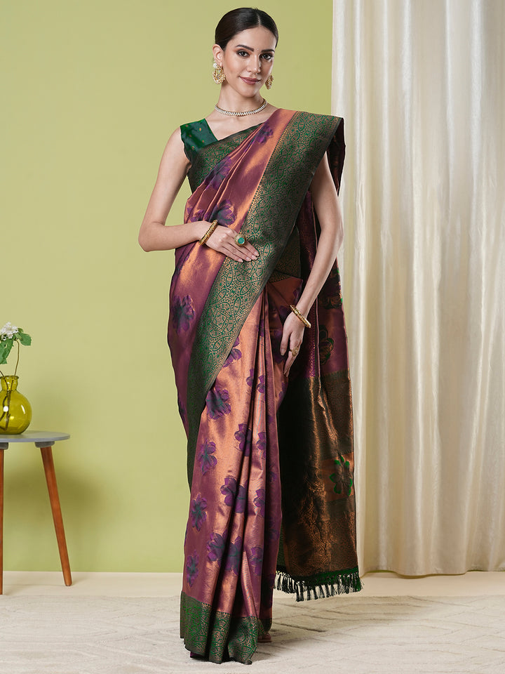 Banarasi Silk Saree | Wevon Jacquard Designer Elegant Festive Wear