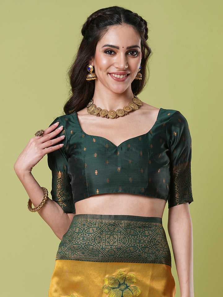 Banarasi Silk Saree | Wevon Jacquard Designer Elegant Festive Wear