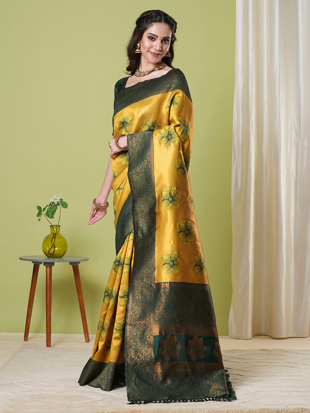 Banarasi Silk Saree | Wevon Jacquard Designer Elegant Festive Wear