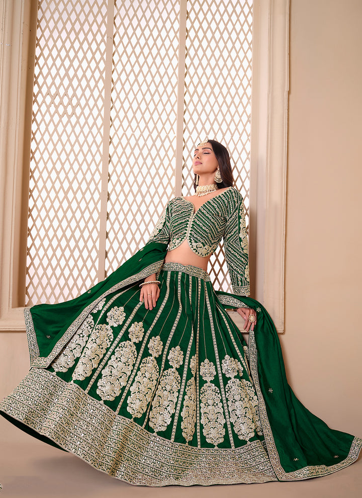 Ethnic Shimmer Silk Lehenga Set | Gorgeous Designer Embroidery