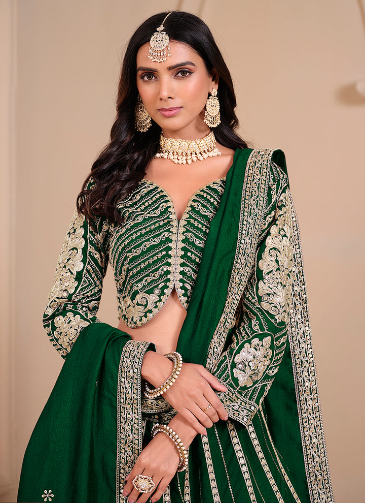 Ethnic Shimmer Silk Lehenga Set | Gorgeous Designer Embroidery