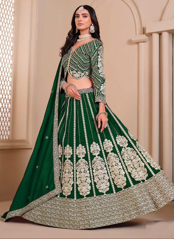 Ethnic Shimmer Silk Lehenga Set | Gorgeous Designer Embroidery