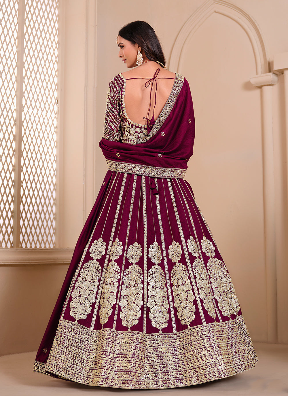 Ethnic Shimmer Silk Lehenga Set | Gorgeous Designer Embroidery
