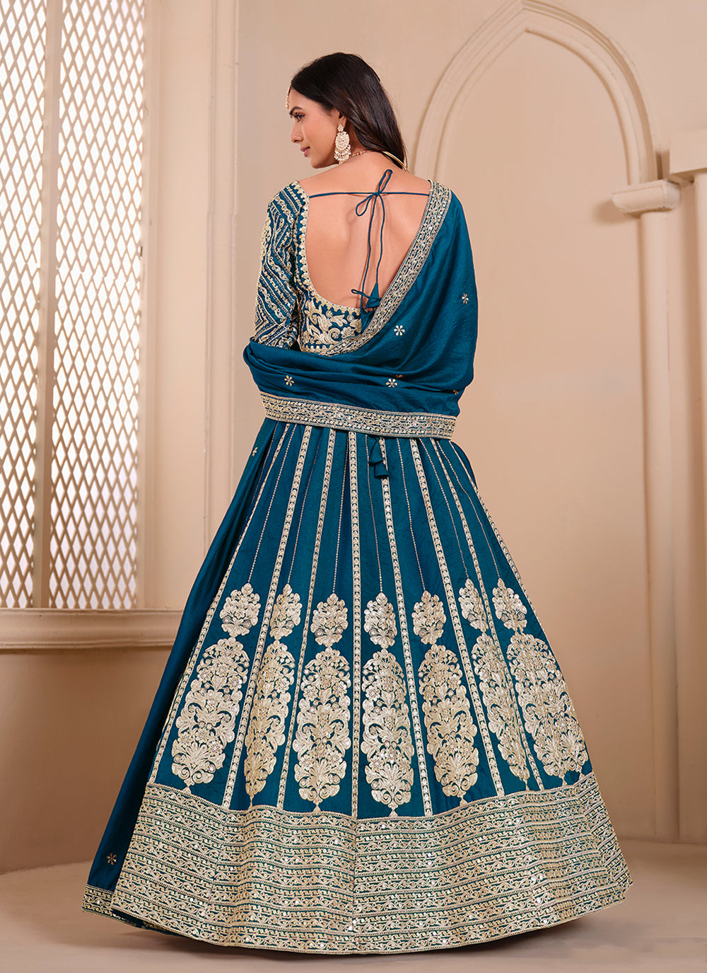Ethnic Shimmer Silk Lehenga Set | Gorgeous Designer Embroidery