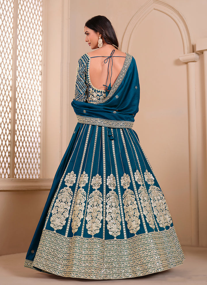 Ethnic Shimmer Silk Lehenga Set | Gorgeous Designer Embroidery
