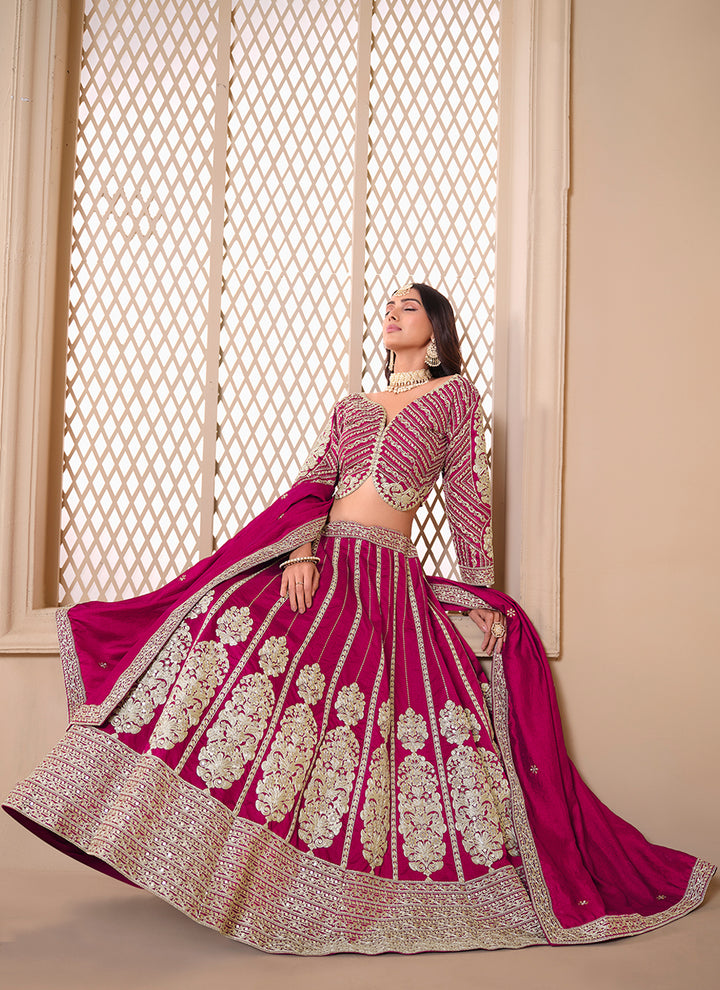 Ethnic Shimmer Silk Lehenga Set | Gorgeous Designer Embroidery