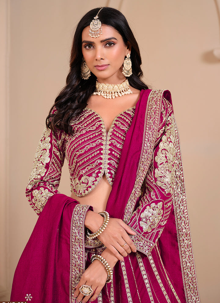 Ethnic Shimmer Silk Lehenga Set | Gorgeous Designer Embroidery