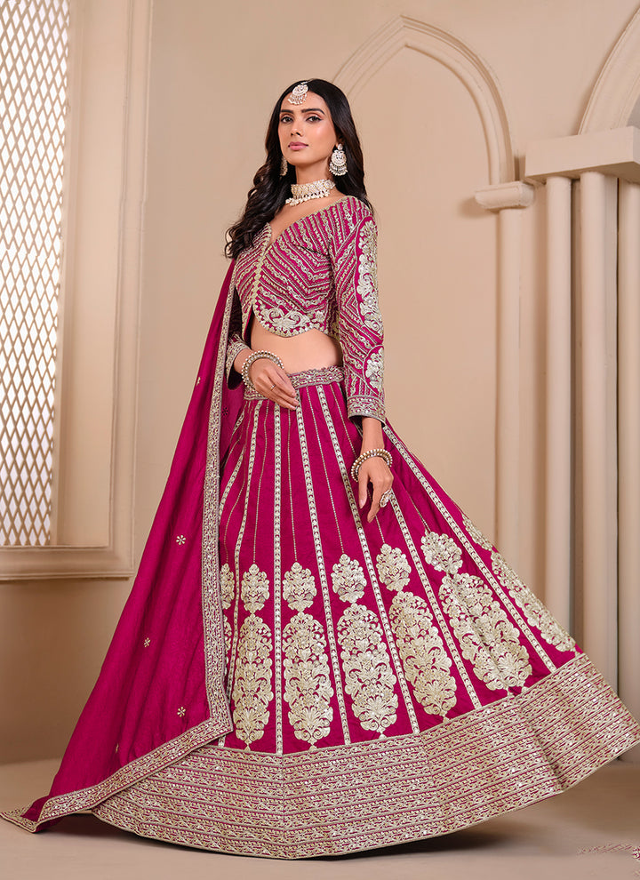 Ethnic Shimmer Silk Lehenga Set | Gorgeous Designer Embroidery