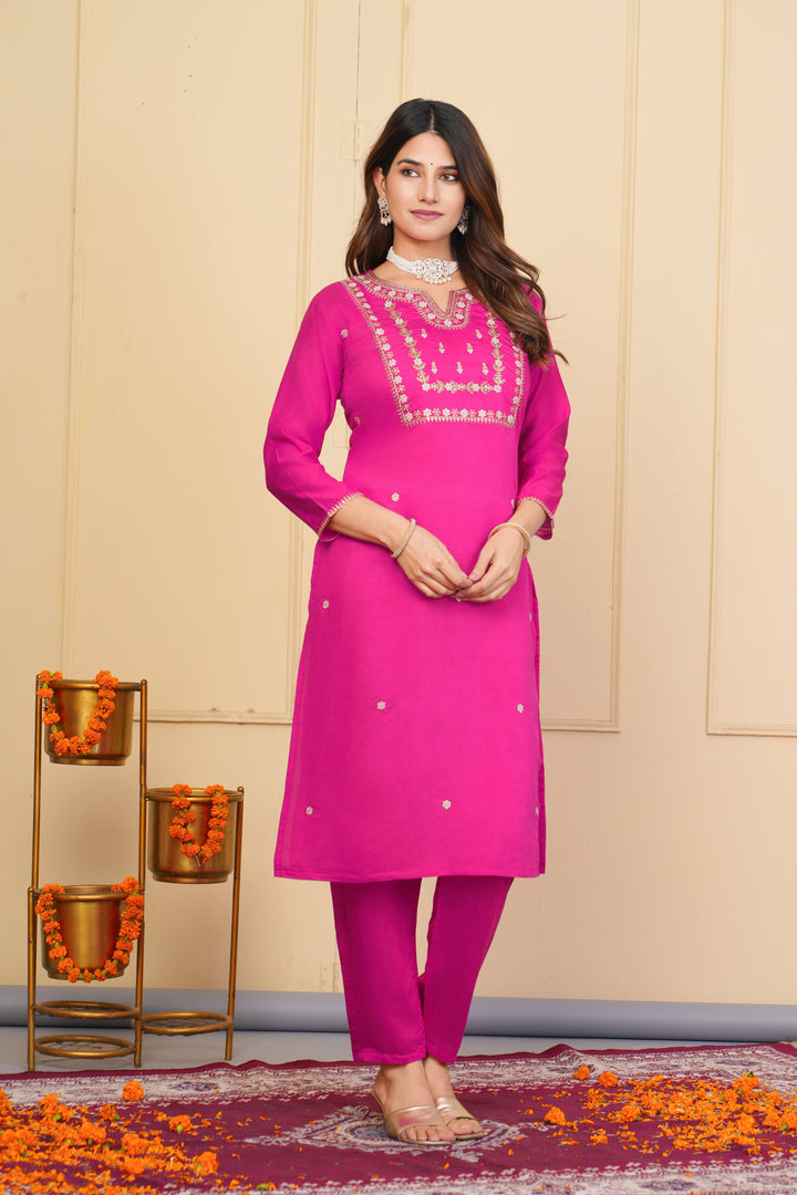Beautiful Designer Salwar Suit | Viscose Chanderi  Jacquard Dupatta