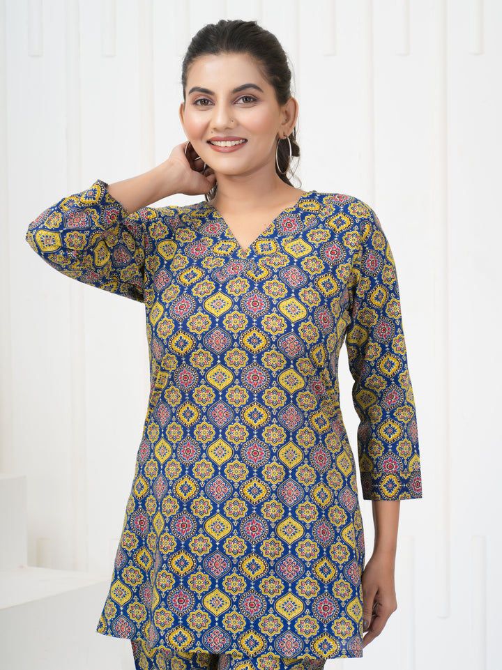 Vibrant Multicolor Cotton Co-ord Set | Stylish Designer Printed Outfit