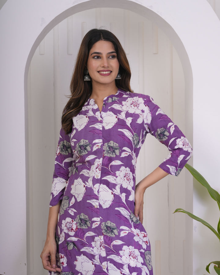 Stylish Purple Co-Ord Set | Soft Rayon Fabric Festive & Daily Wear