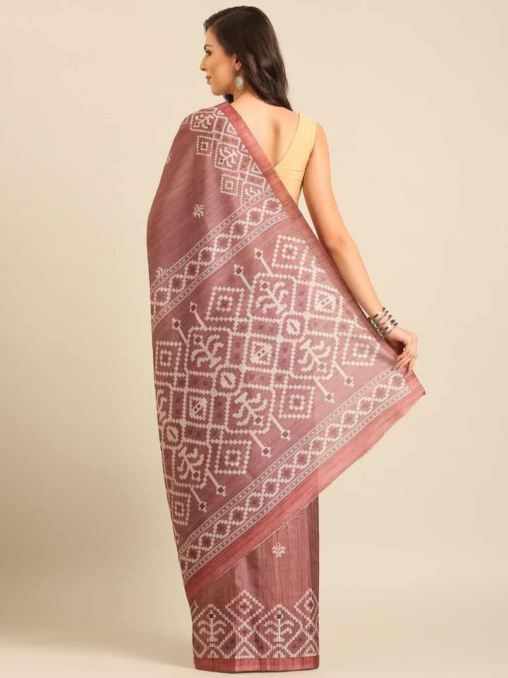 Maroon Cotton Saree | Trendy Party Wear with Elegant Print Work