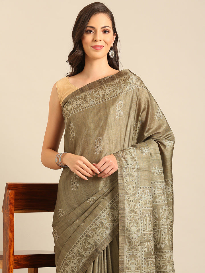 Mehendi Green Cotton Saree | Perfect Blend of Comfort & Style