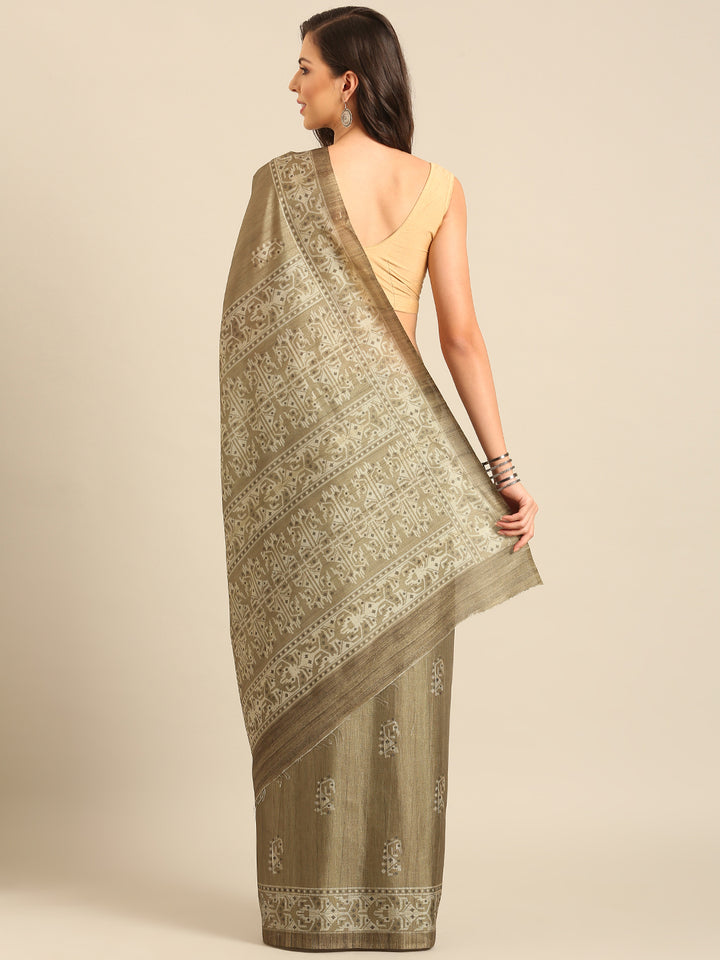 Mehendi Green Cotton Saree | Perfect Blend of Comfort & Style