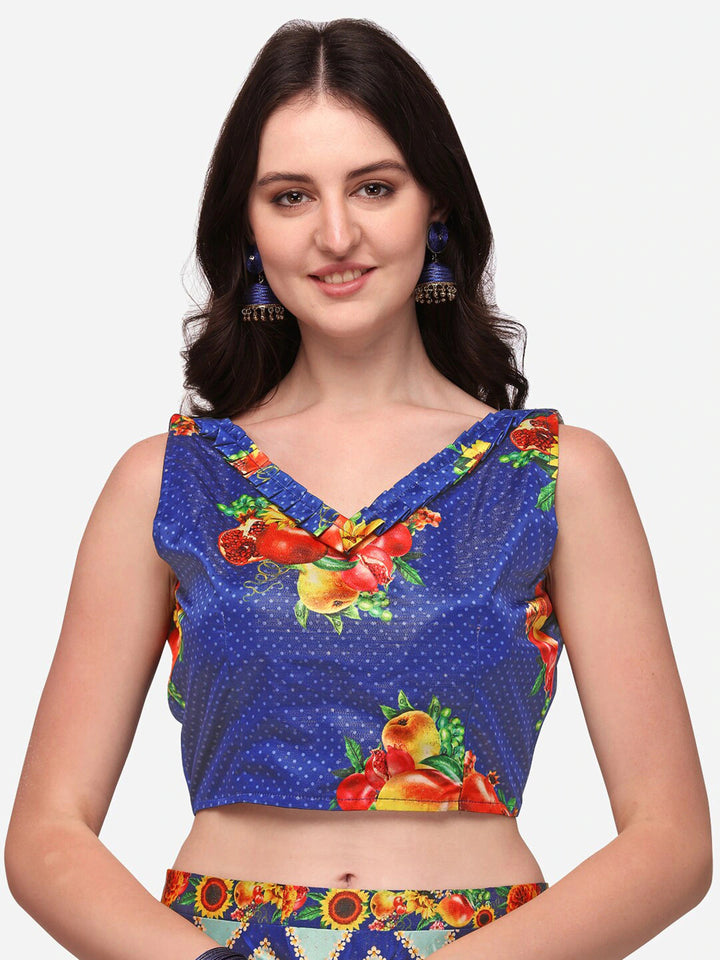 Stylish Digital Printed Satin Silk Lehenga Choli | Assam Silk Dupatta Ethnic Wear