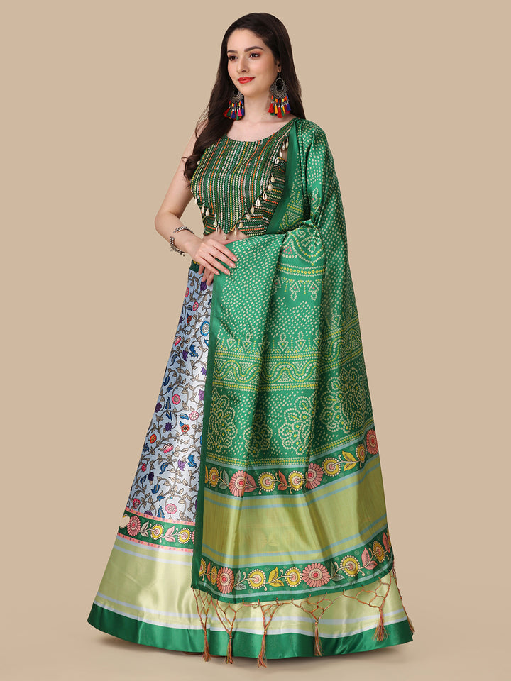 Festive Wear Lehenga Choli | Satin & Silk with Elegant Embroidery