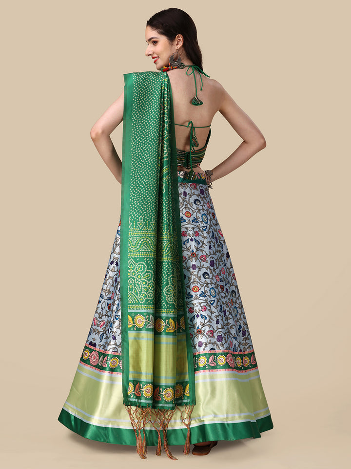 Festive Wear Lehenga Choli | Satin & Silk with Elegant Embroidery