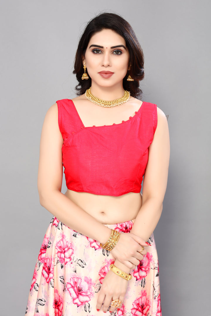 Cream Satin Silk Lehenga | Assam Silk Dupatta for Wedding & Festive Wear