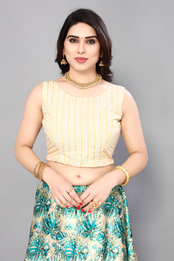 Exclusive Festive Silk Lehenga Choli | Luxurious Rama Digital Print