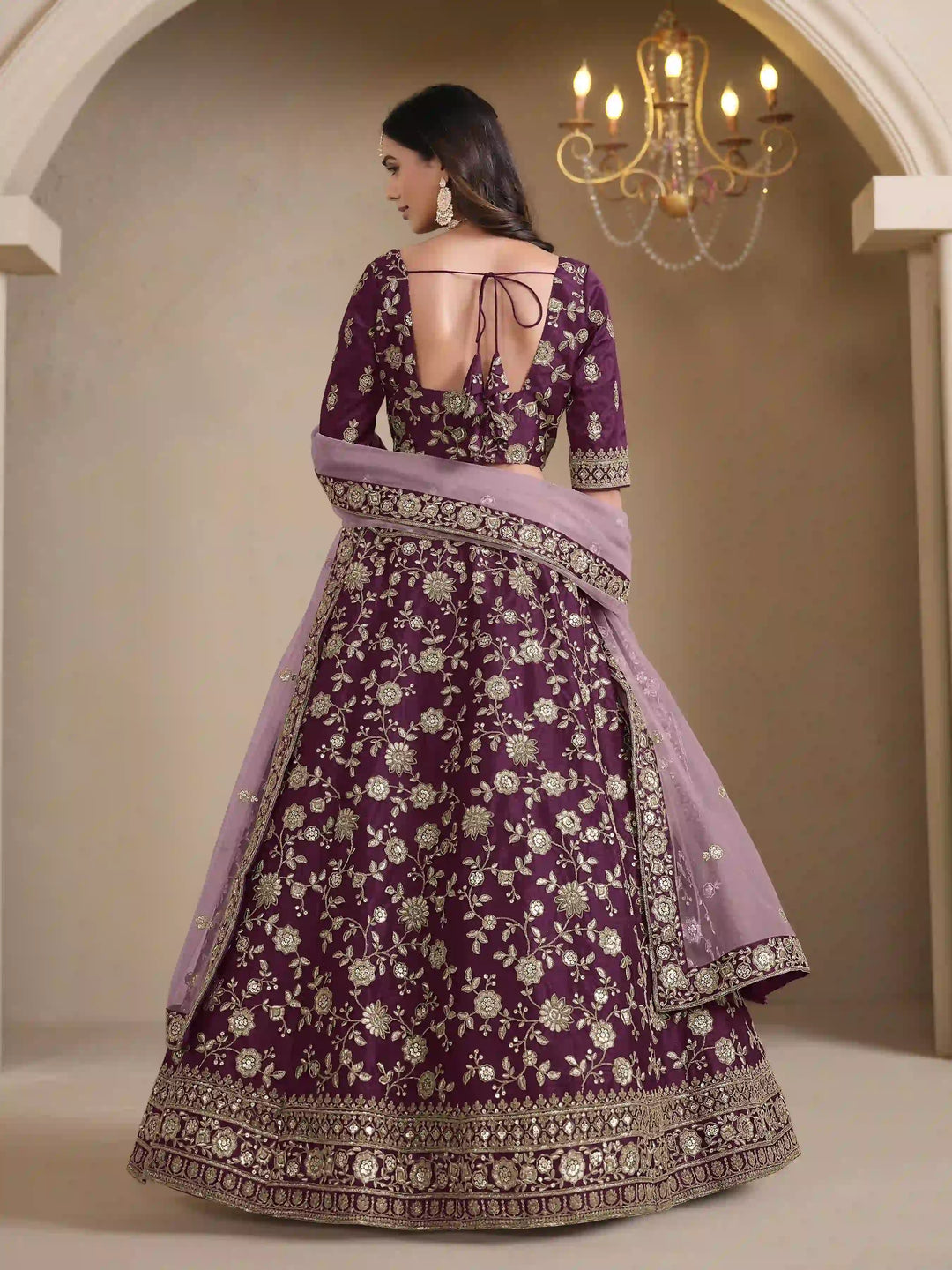 Ethnic Party Wear Lehenga | Beautifully Embroidered Art Silk Choli Set
