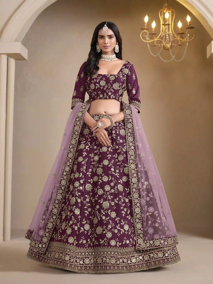 Ethnic Party Wear Lehenga | Beautifully Embroidered Art Silk Choli Set