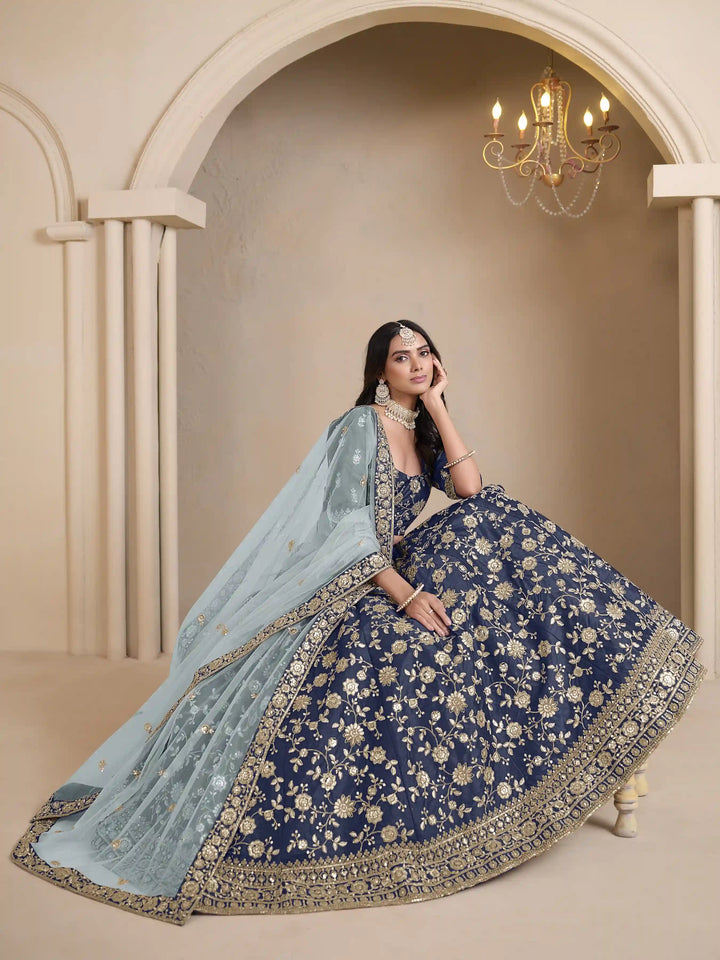 Ethnic Party Wear Lehenga | Beautifully Embroidered Art Silk Choli Set