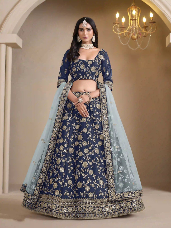 Ethnic Party Wear Lehenga | Beautifully Embroidered Art Silk Choli Set