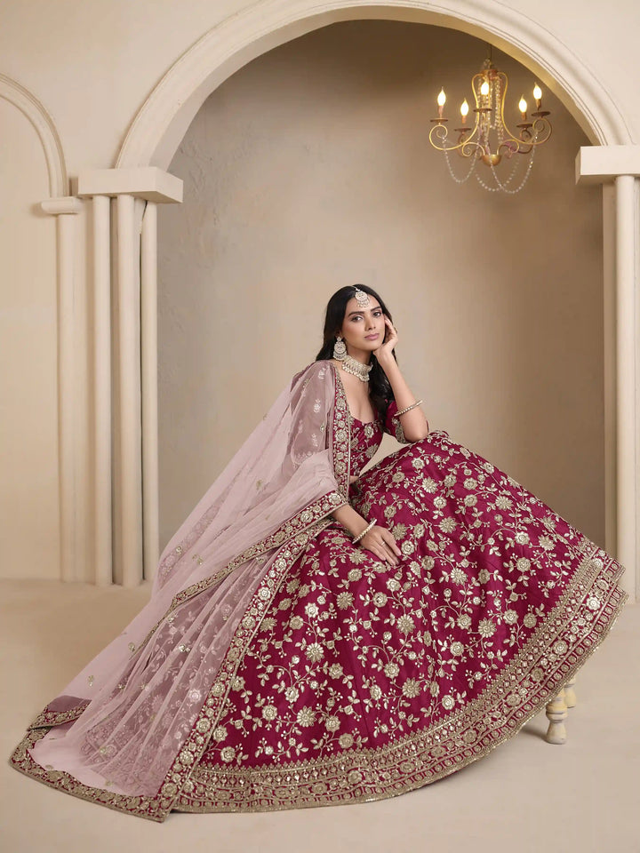 Ethnic Party Wear Lehenga | Beautifully Embroidered Art Silk Choli Set