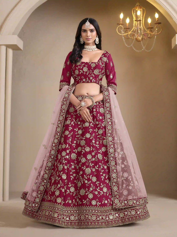 Ethnic Party Wear Lehenga | Beautifully Embroidered Art Silk Choli Set
