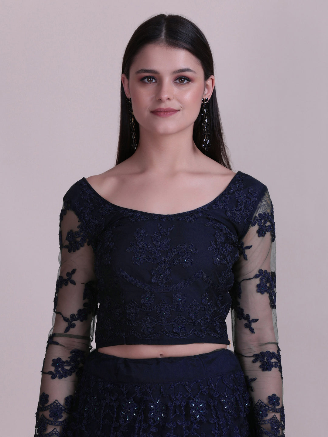 Elegant Net Lehenga Set | Sequins & Embroidery Wedding & Festive Wear