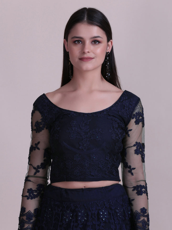 Elegant Net Lehenga Set | Sequins & Embroidery Wedding & Festive Wear